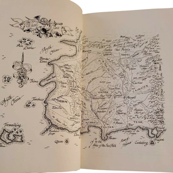 1ST PRINT! Wheel Of Time #6 Lord of Chaos Robert Jordan HCDJ - Picture 10 of 11